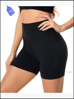 5" High Waisted Tummy Control Biker Shorts for Fitness Yoga Running